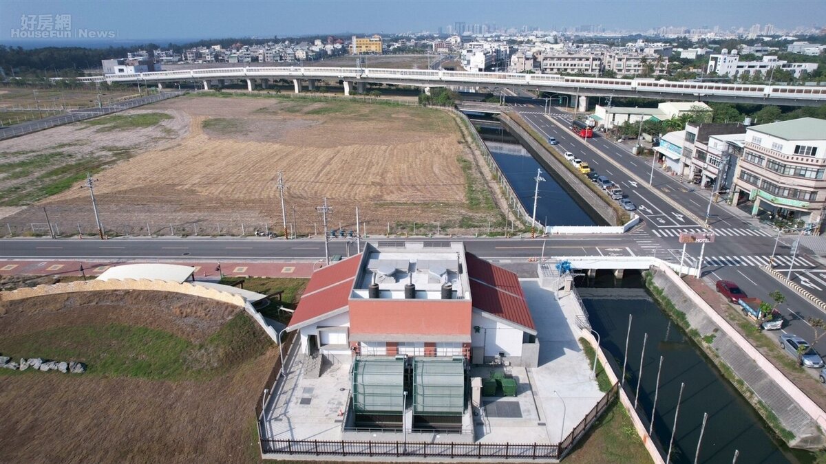 台南市喜樹灣裡市地重劃、代辦區外灣1滯洪池及抽水站工程。圖/台南市政府