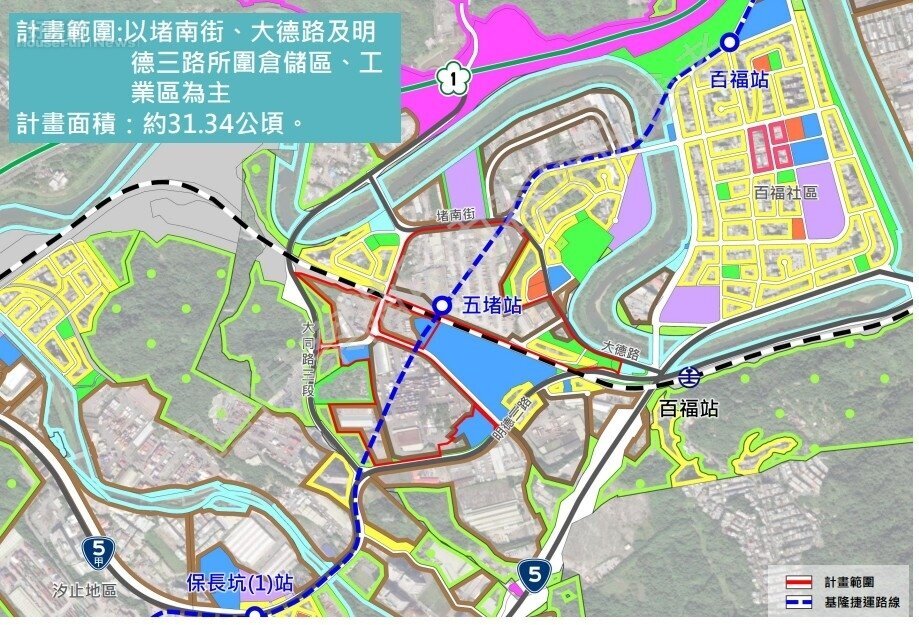 基隆智慧科技園區(北五堵智慧科技園區)範圍圖。圖/基隆市政府