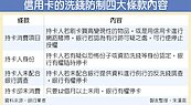 洗錢防制　銀行增列信用卡4大條款
