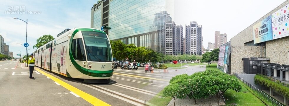 高雄環狀輕軌第1階通車了。(資料中心)