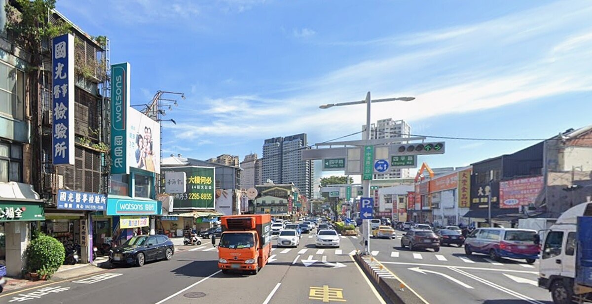 義高企業向台中市政府提出規劃,預計在中清路二段附近興建商場,受到關注。圖/google map