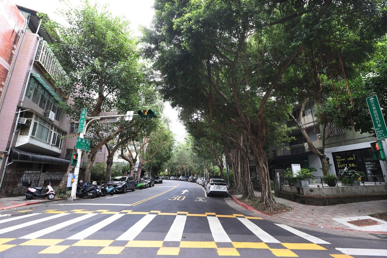 圖為北市民生社區知名的富錦街「綠色隧道」。聯合報系資料照