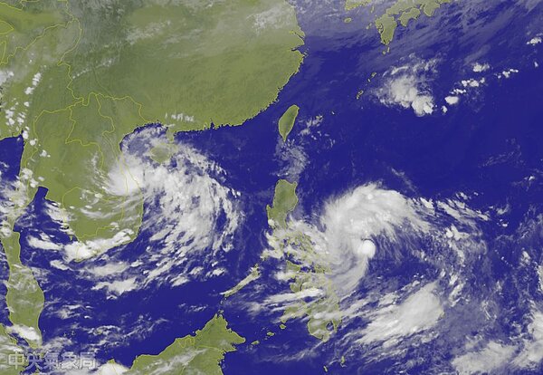 輕颱莎莉佳形成。（翻攝自中央氣象局）