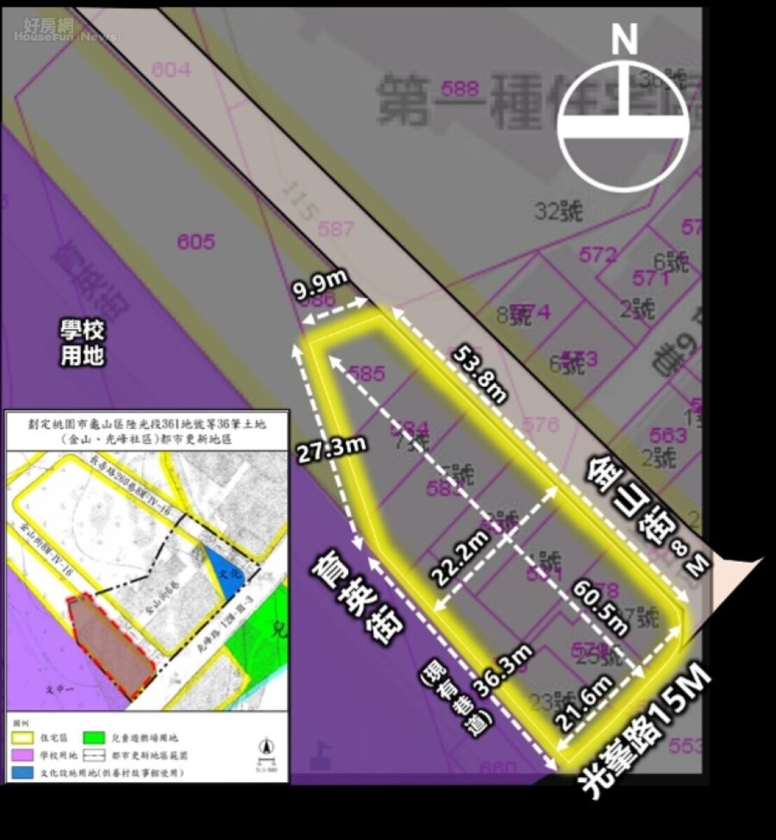 龜山區金山案鑑定為海砂屋，現在轉軌防災型公辦都更。圖／桃園住都中心