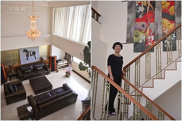 2林桂華位於台北市安和路的家,相當挑高典雅。
3.屋裡藝文恬靜,顯露主人的簡單別緻。