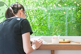 光與綠意，再加上一本好書跟味美的乳酪蛋糕，可以消磨一下午。