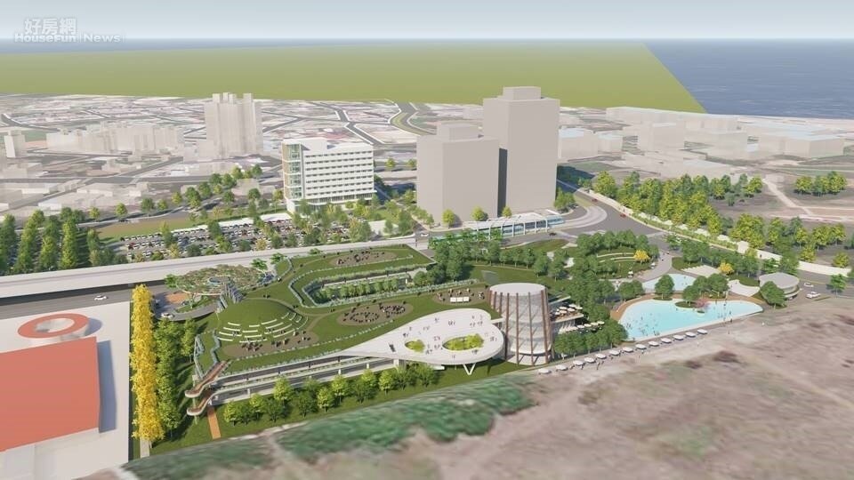 淡水沙崙文創園區建築示意圖。圖/新北市經濟發展局。