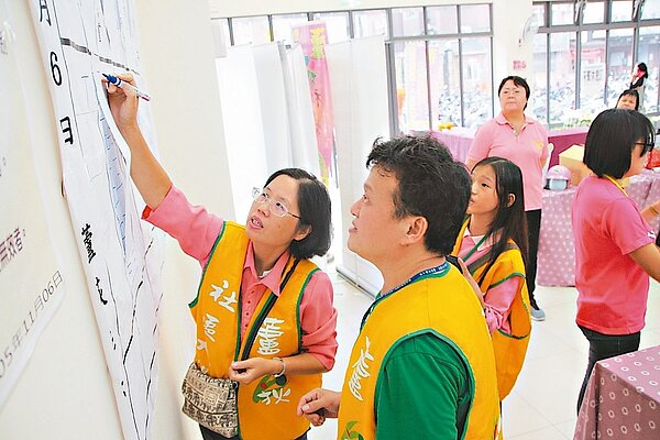 新北市蘆洲社福參與式預算昨吸引1458人投票，「身心障礙志工正面能量支持系統」票數最多。 記者魏翊庭／攝影