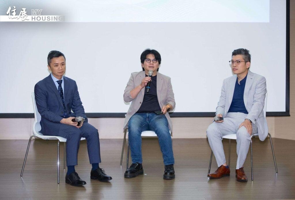 住保會舉辦裝修消費爭議研討會，圖左起為前新北地檢署主任檢察官曾開源、住保會顧問吳翃毅及建築師陳逸軒。