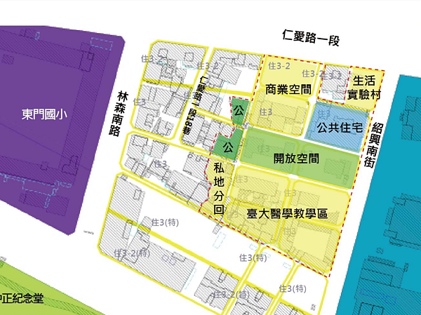 紹興南街公辦都更流標。（翻攝自台北市都市更新推動中心）