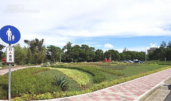 林口南勢六街街角綠化 新北綠家園新亮點(新北市城鄉發展局提供)