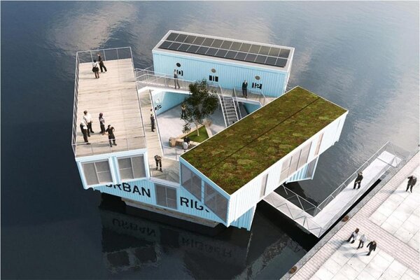 丹麥哥本哈根「漂浮的貨櫃屋」被認為是全世界最酷炫的學生公寓。（翻攝自digitallpost）