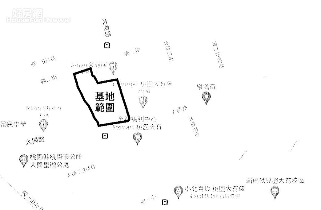桃園市桃園區會稽段389地號等8筆土地。圖/桃園市政府
