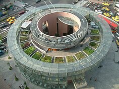 92年建成圓環美食館完工空拍照 