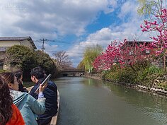 柳川遊船沿途風光一景。