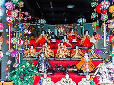 女兒節人形裝飾。