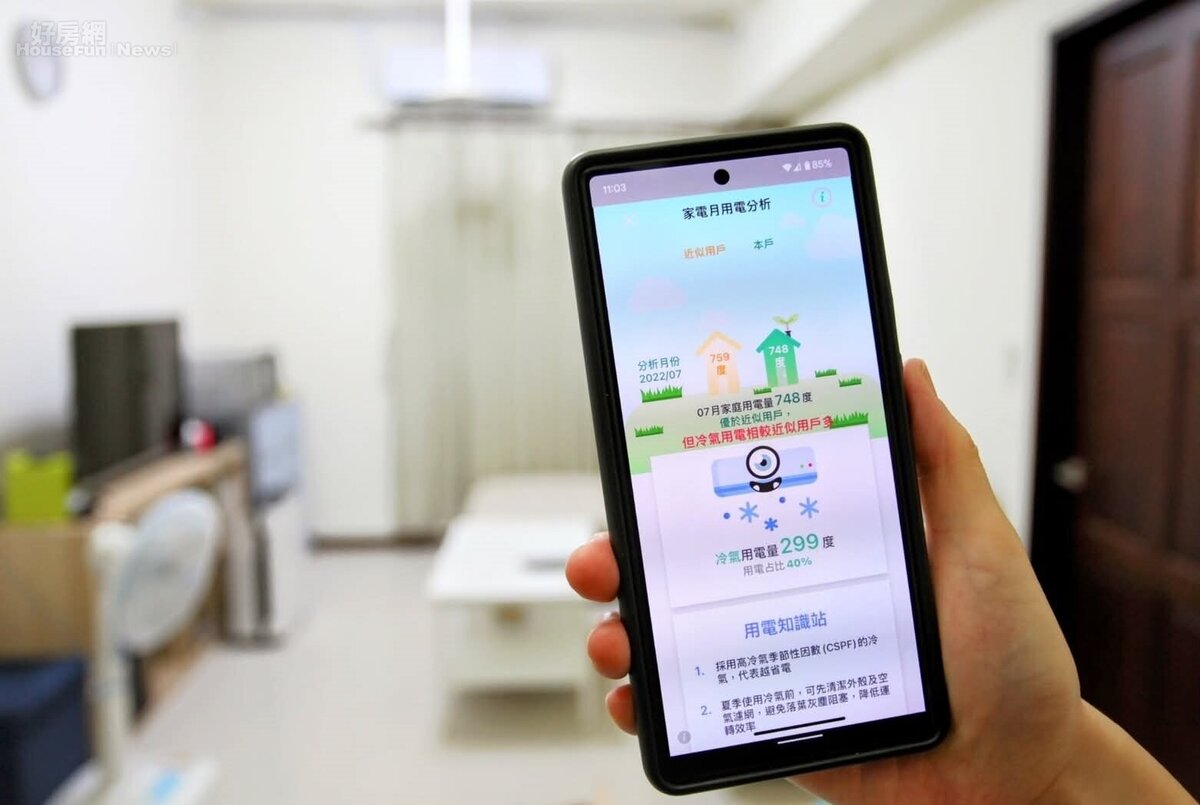 台電智慧電表以大數據結合AI技術,能夠透過APP輕鬆掌握電器用電。圖/台電提供