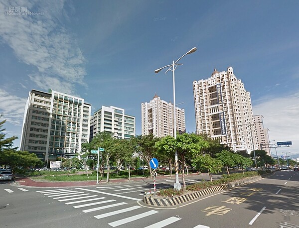 新竹竹北高鐵特區房市情境圖。（翻攝自Google Map）