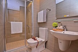 麻雀雖小五臟俱全，即使裝潢費用不貴，乾濕分離仍能做到