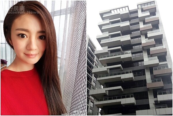 7.	安以軒婚前早在內湖置產，很有投資置產眼光。（翻攝自安以軒微博）
8.	三總院區旁「大華湖閱」（左）外觀新穎氣派。