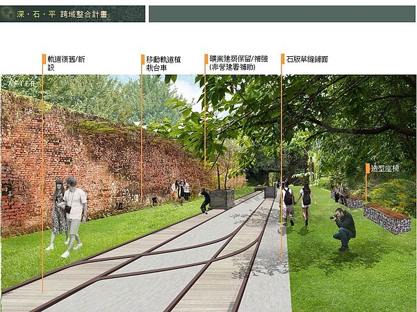 新北市府規劃建設菁桐車站至十分區間的自行車道,預計2017年5月底開始動工。(新北市城鄉發展局提供)