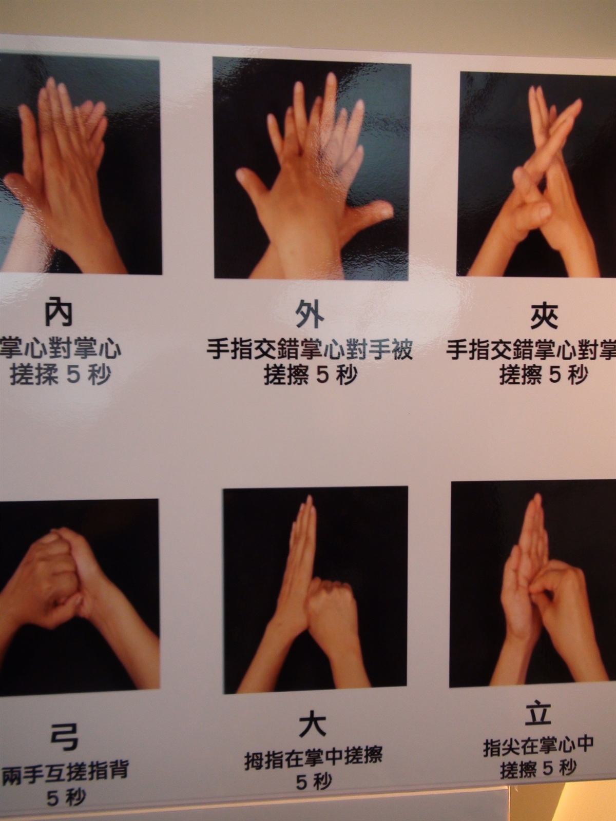 洗手六大步驟，專家建議每次洗手最好洗卅秒以上。 記者謝梅芬／攝影