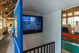 現場還播放珍貴的新北投線的影片。 