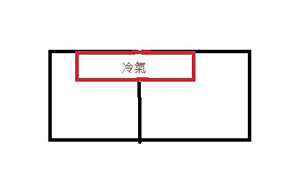 在共用牆鑿洞,共用一台冷氣。(翻攝自PTT)