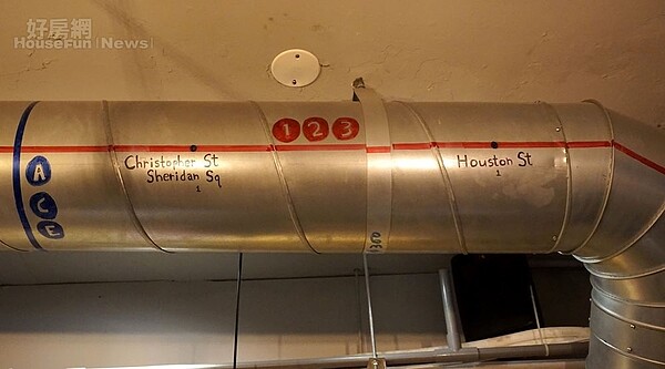 6.店內擺設有著道地紐約風味,排煙管上的紐約地鐵路線圖,讓人很有共鳴。