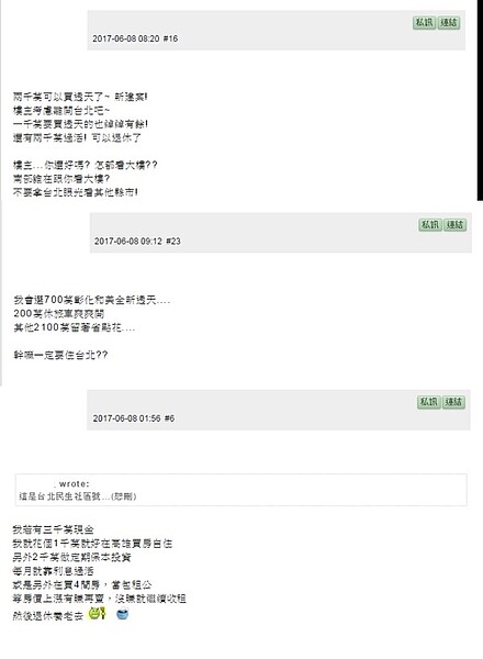如果有了3千萬買房資金,多數網友反而選擇遠離台北市(圖/翻攝自mobile01)