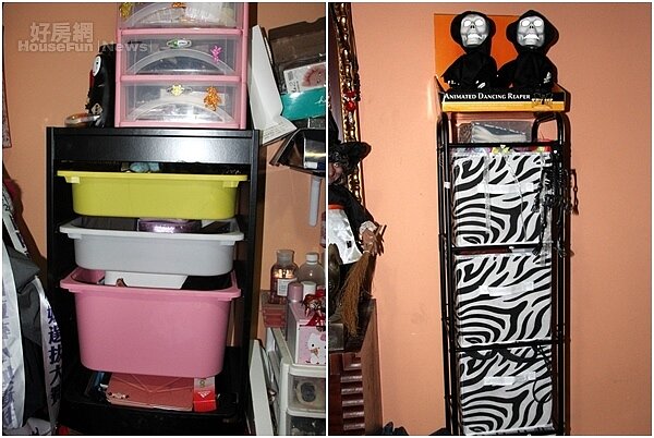 3.鍾儀認為租屋空間愈簡單愈好,首重收納性,家中到處可見到各種收納盒。