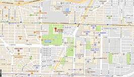 透過Google地圖可以發現，由市民大道延吉街交叉口，有一條呈現倒S形彎曲往東南延伸的道路，現在是停車場，而在1930年代就是赫赫有名的三張犁鐵道。