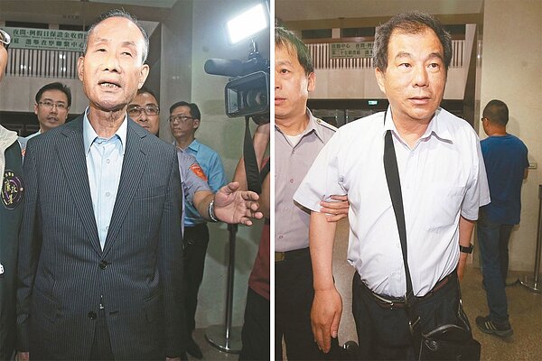 遠雄新北市土地弊案,遠雄集團創辦人趙藤雄(左圖)、新北市議員周勝考(右圖)凌晨移送北檢複訊。檢方懷疑,這三起土地開發案,涉案議員恐不只一人,案情將持續延燒。 記者楊萬雲/攝影