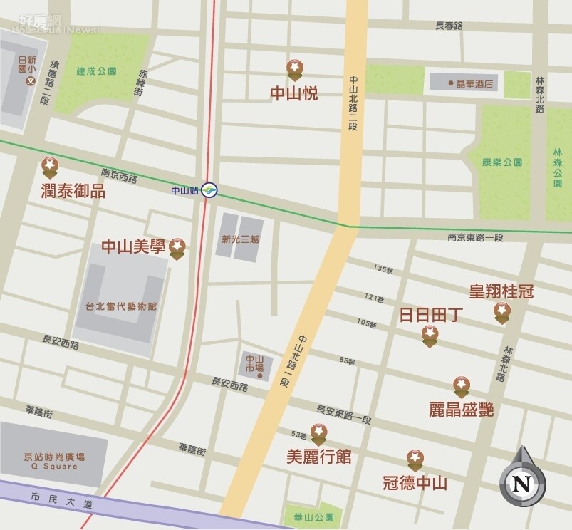 台北市　中山區／購物天堂鬧中有靜　新光南西生活圈