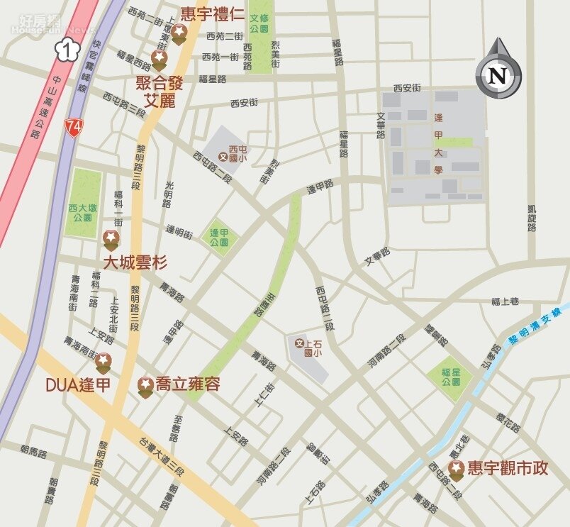 台中市 西屯區/含金量高人氣不墜 逢甲商圈