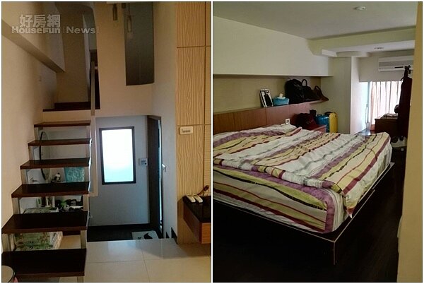 5.室內為挑高設計，空間運用更靈活。
6.臥室布置溫馨舒適。
