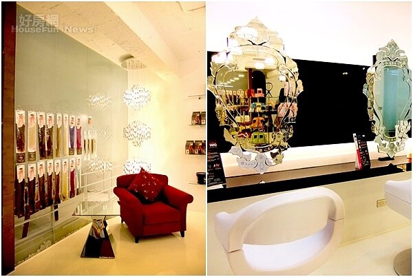 5.暖色系的休息區，提供尊貴客人放鬆心情。
6.連鏡子也不馬虎，每一面鏡子都是獨一無二訂製。
