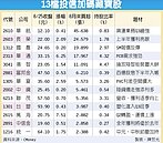13檔投信藏寶股　點火