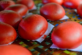 金成蘭餅店所販售的喜慶宴席祭祀用「紅龜」值得入手好好品嚐。