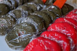 甜鹹口味的草仔稞。