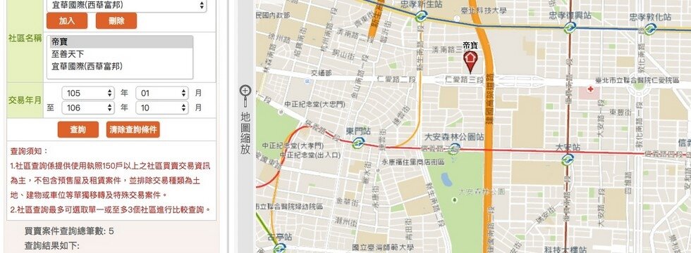 北市實價登錄2.0,直接可查社區價格(大刊頭)