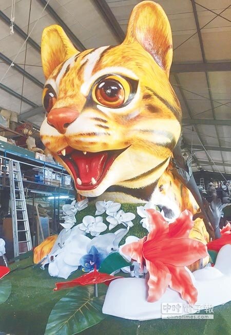 台中花博吉祥物由超萌石虎家族及鄰居歐米馬擔綱。(陳世宗攝)