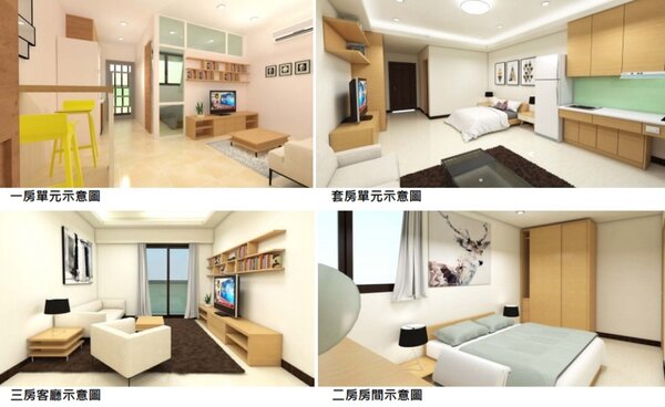 內湖公共住宅室內模擬圖（圖／翻攝自台北市居住資訊服務網）