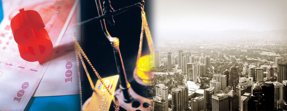 錢 天平衡量 都市空景照(大刊頭主視覺)