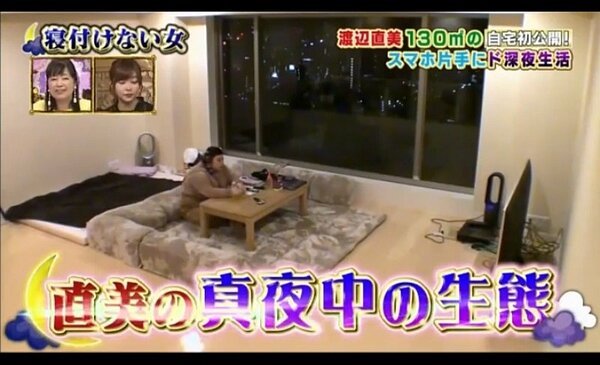 女星渡邊直美的家,客廳只有簡單擺放幾樣家具(圖/翻攝自javascript)