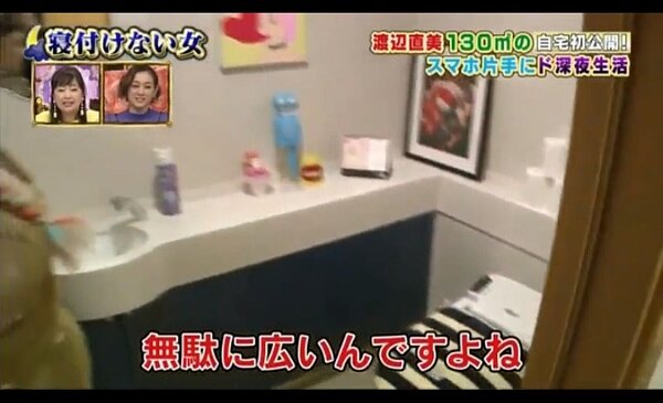 女星渡邊直美的家,雖然有40坪大,但廁所相當小(圖/翻攝自javascript)