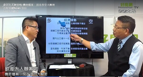 台灣最大的隱憂就是國內景氣對策信號持續呈現黃藍燈,房產專家田大權表示,對於景氣表現只能審慎不能樂觀。(擷取自好房網臉書粉絲團)