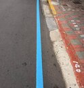 路邊出現藍色標線　原來不是給車停