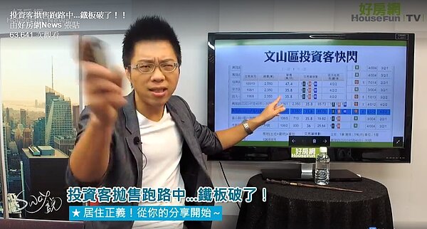 Sway表示文山區已經開始跌得很兇了,這樣的效應也會影響旁邊的新店。(擷取自好房網臉書粉絲團)