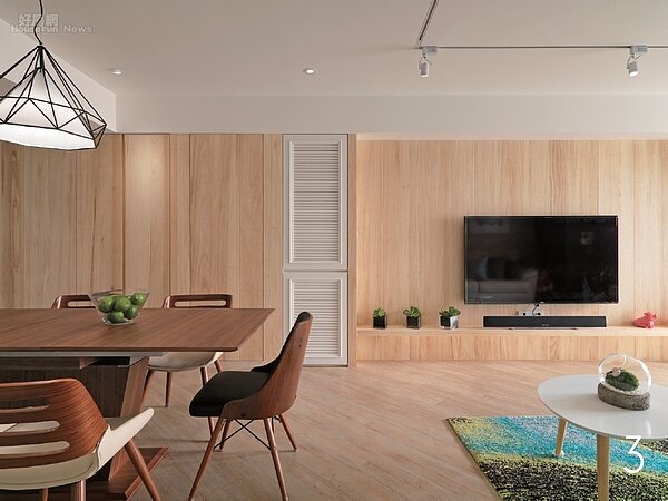 北歐X美式 大齡屋也有春天!清新木色彷彿走入日光森林